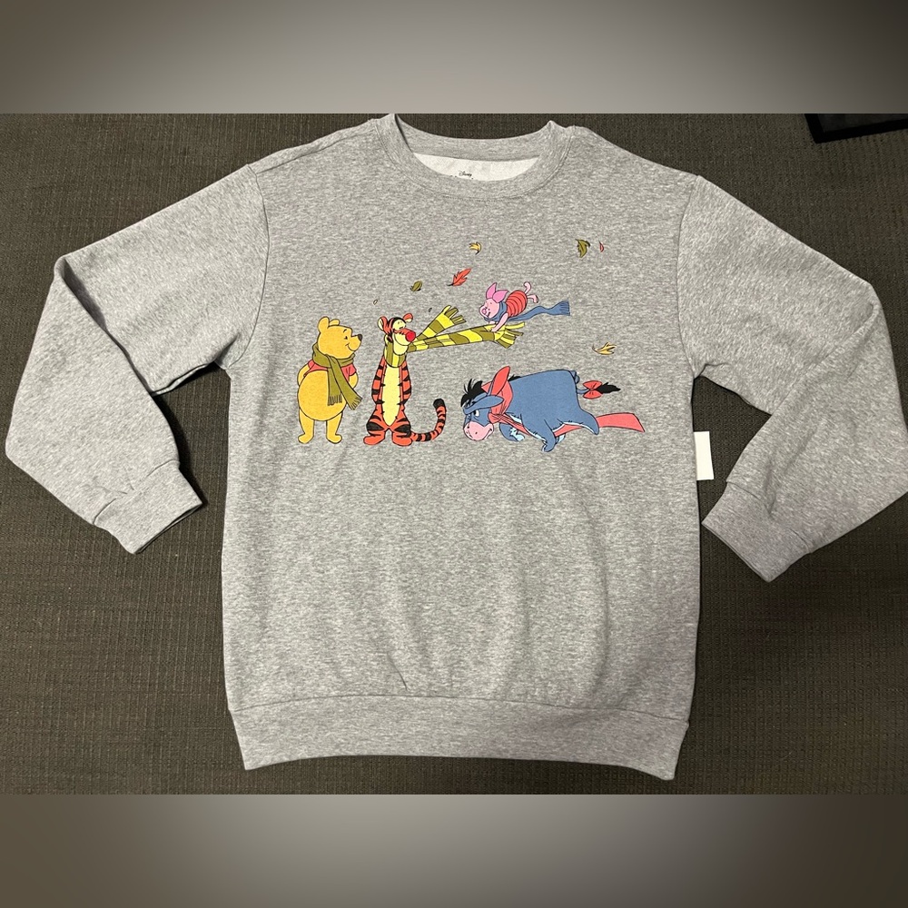 Disney Winnie the Pooh Gray Sweatshirt New